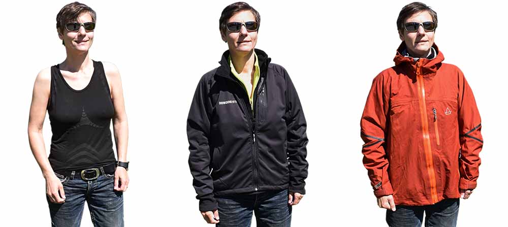 Wanderbekleidung, Funktionsschichten – Das Zwiebelprinzip